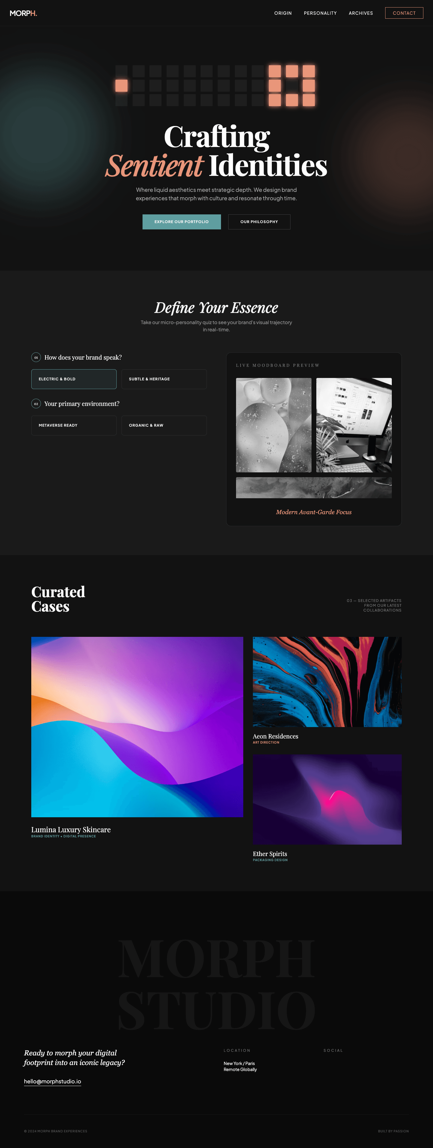 High-End Hospitality Landing Page