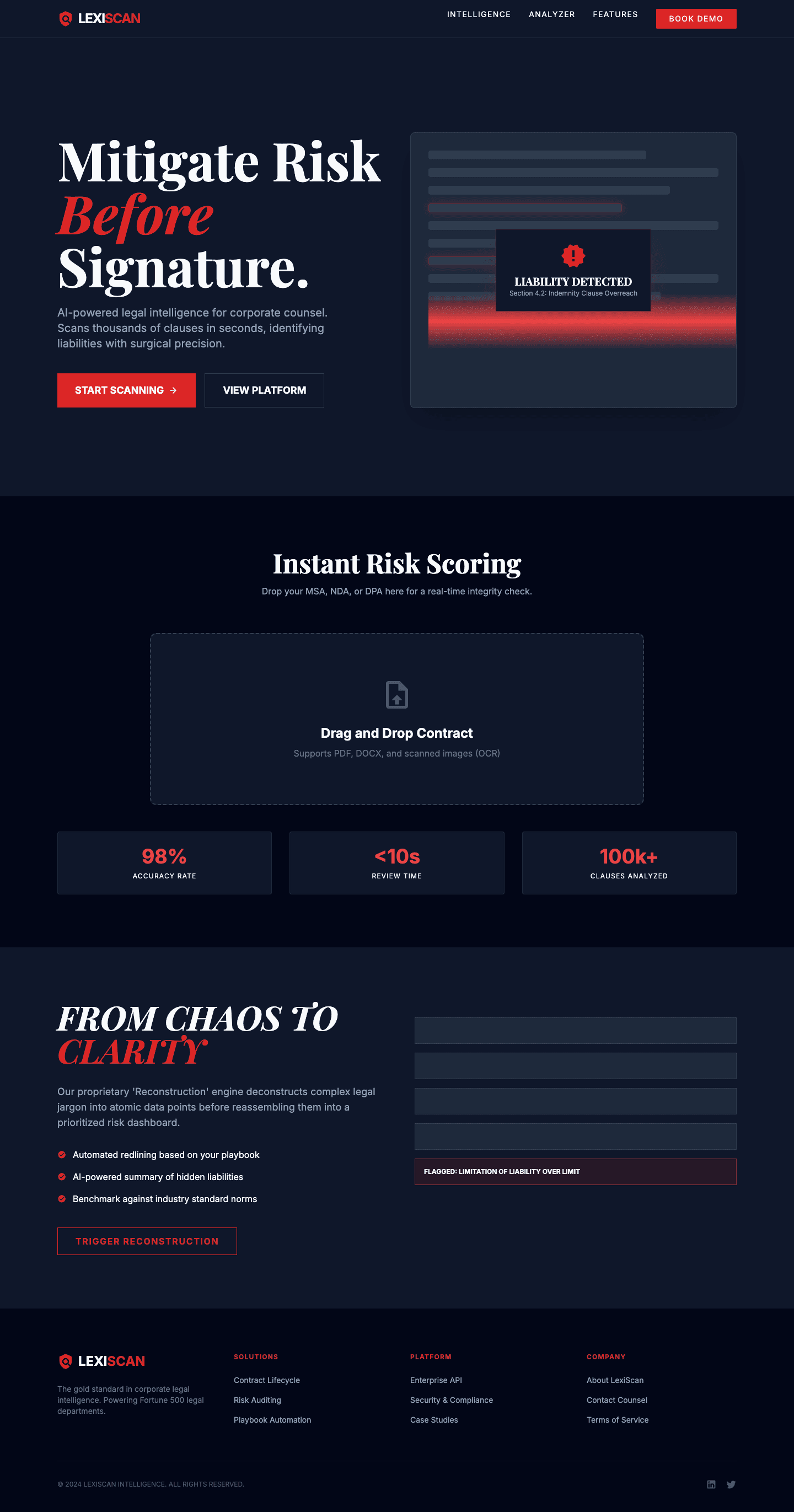 LexiScan AI - Professional Contract Intelligence